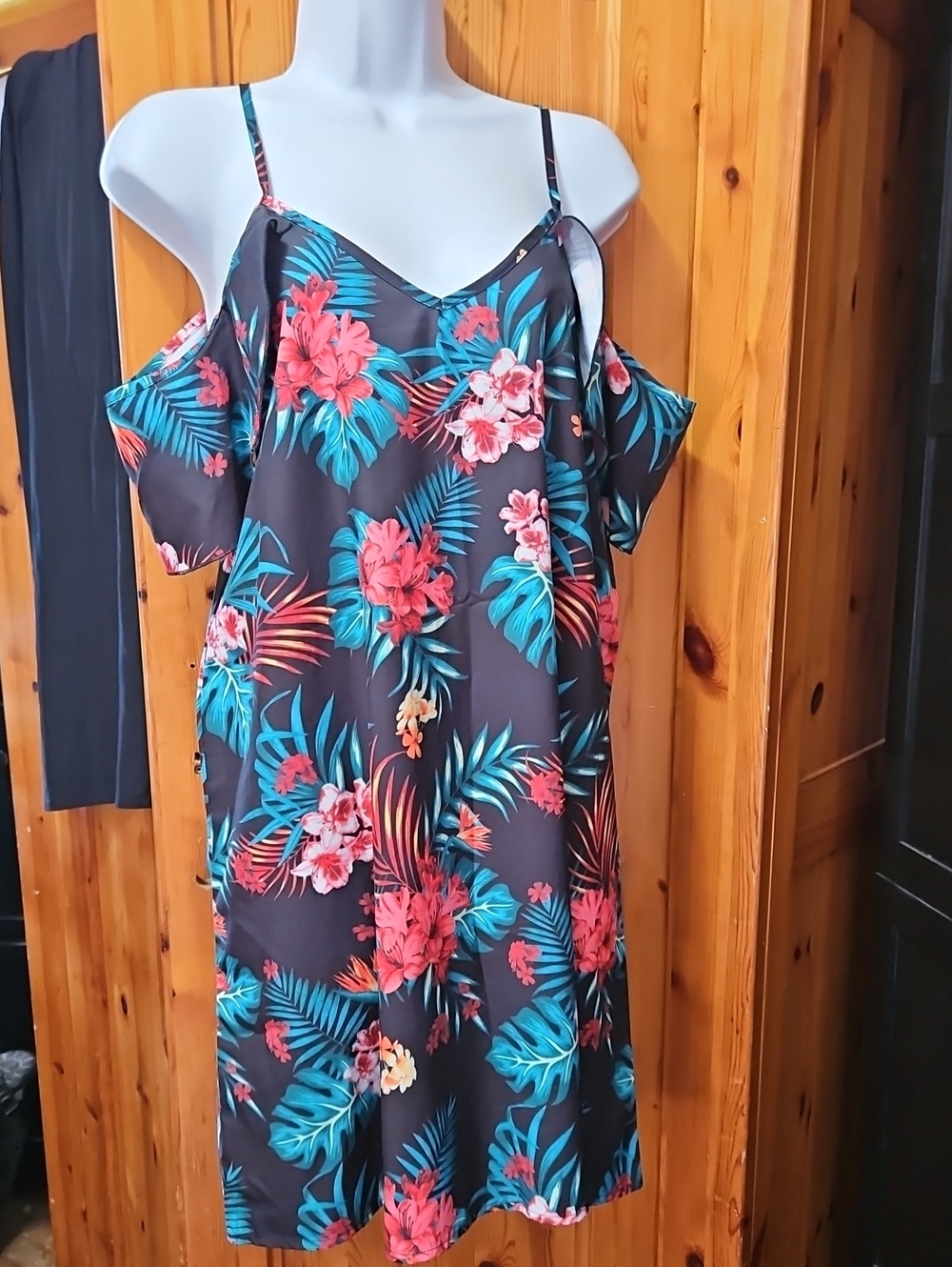 Pastel Floral Print Slip Dress